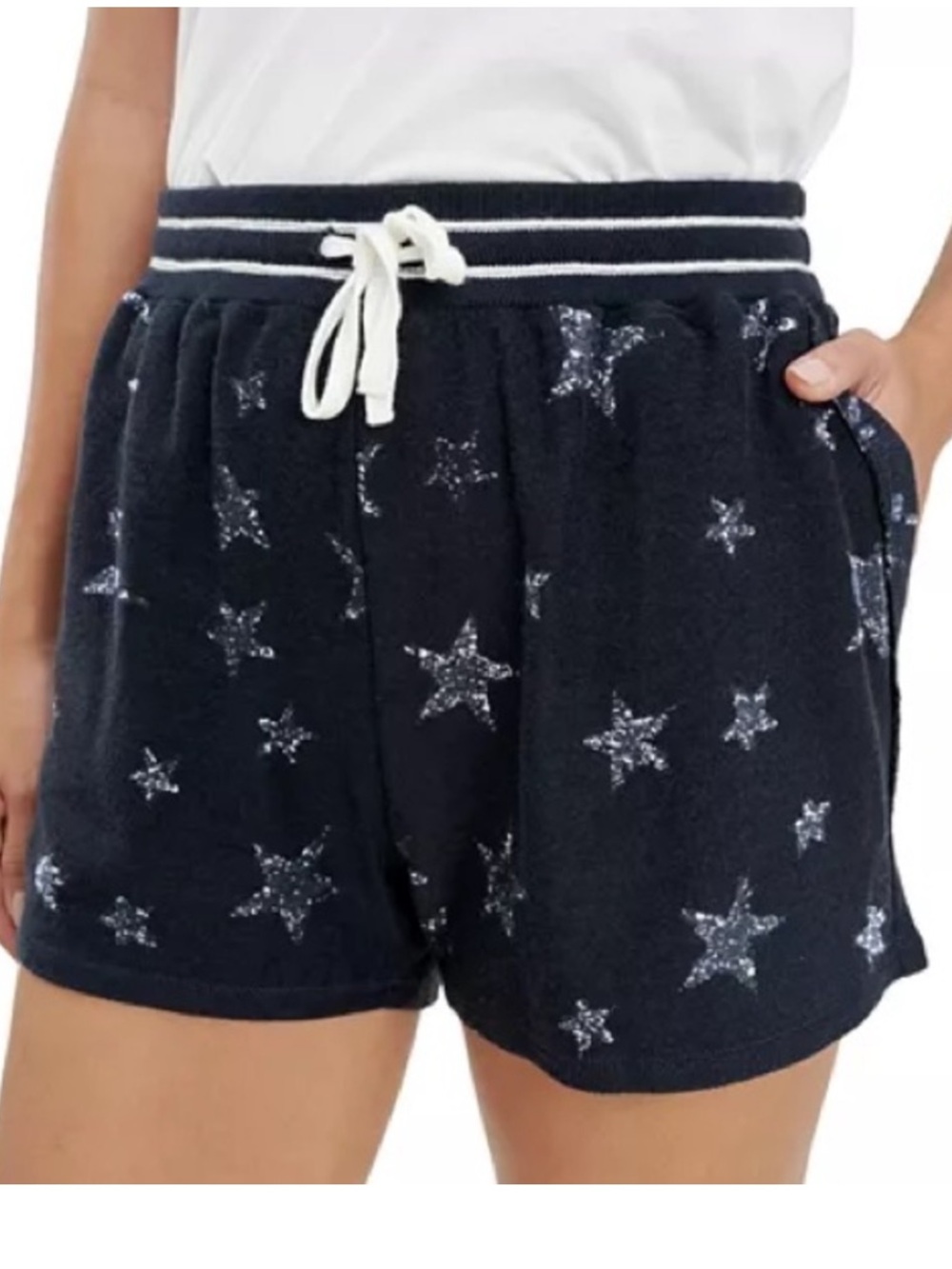 Splendid XLarge Shorts Heritage Star Print pockets in Navy NWT